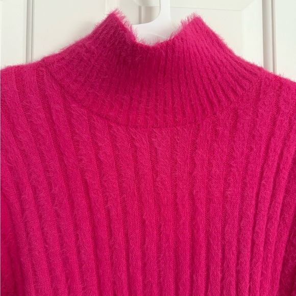 Anthropologie Flat White Turtleneck Sweater Mini Dress - Size XL - Pink Rose NWT - Picture 4 of 8